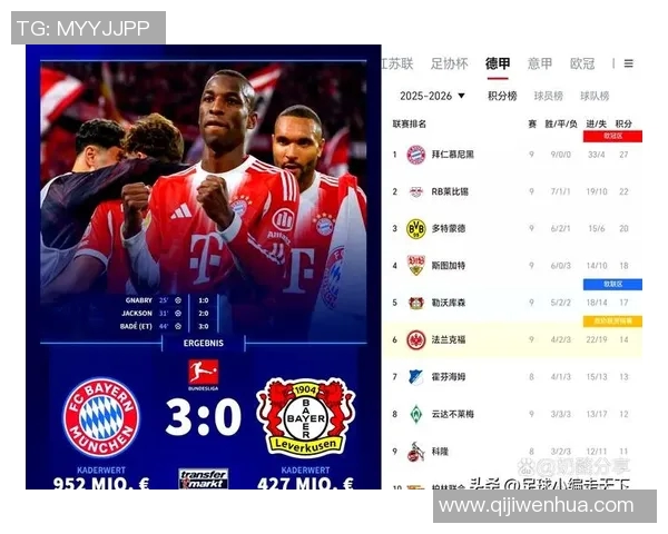 德甲焦点战拜仁慕尼黑对阵勒沃库森精彩结果分析与赛后点评